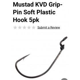 Mustad KVD Grip Pin Soft Plastic Hooks - 5 Pack Mustad KVD Grip Pin Soft Plastic Hooks - 5 Pack